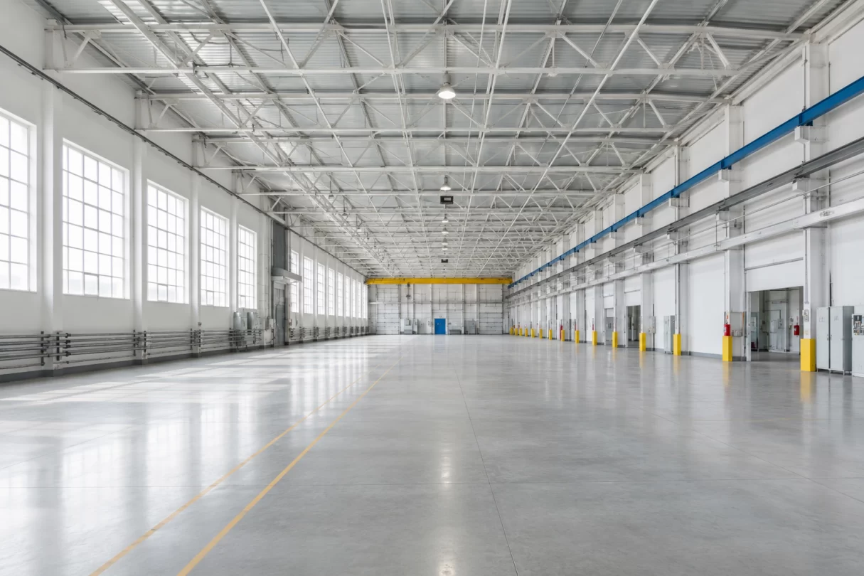 Large open area factory space