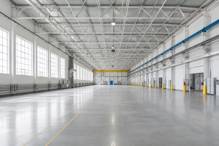 Large open area factory space